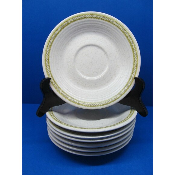 Franciscan Hacienda Green Saucers Only Set Of 7 Saucers EC - Picture 7 of 12